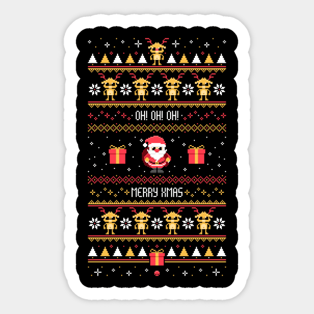 8Bit Xmas Sticker by The_Oluk